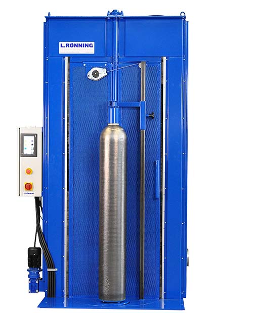 Revolving External Cleaning & Painting Machine for gas cylinders